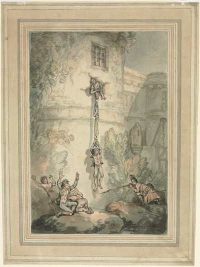 Ontsnapping van Franse Gevangenen door Thomas Rowlandson