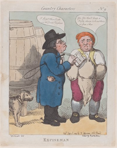 Accijnsman door Thomas Rowlandson
