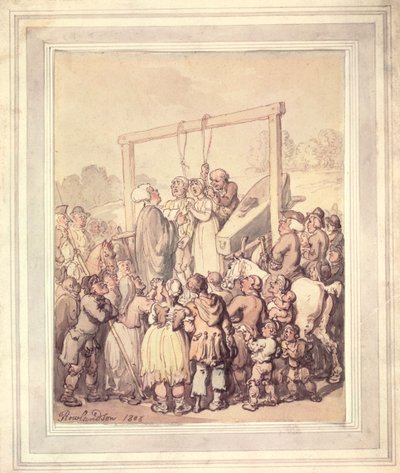 Executie bij Tyburn door Thomas Rowlandson