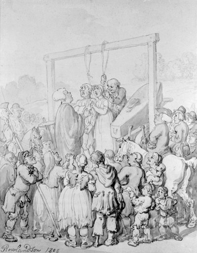 Executie op Tyburn door Thomas Rowlandson