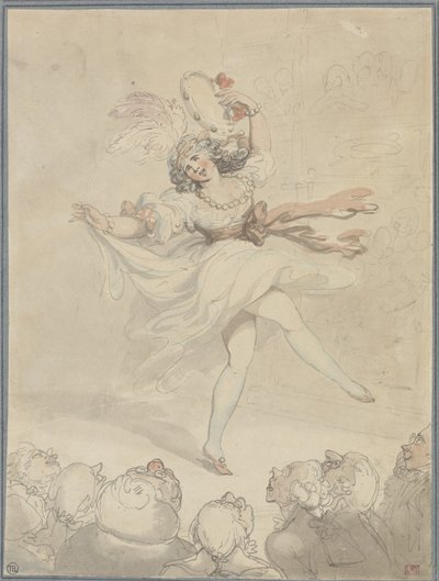 Vrouwelijke Danseres met een Tamboerijn door Thomas Rowlandson