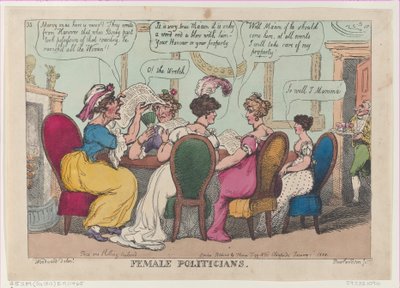 Vrouwelijke politici door Thomas Rowlandson