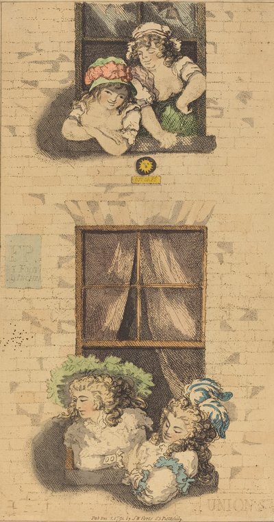 Eerste en Tweede Verdieping, gepubliceerd 1791 door Thomas Rowlandson