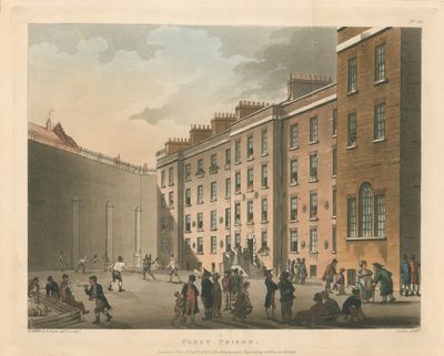 Fleet Gevangenis, 1808 door Thomas Rowlandson