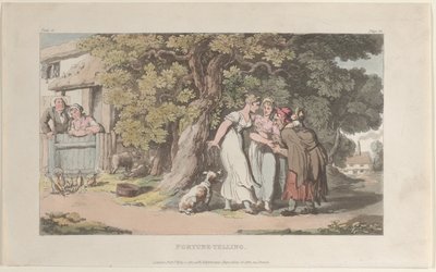Waarzeggerij, uit The Vicar of Wakefield, 1 mei 1817 door Thomas Rowlandson