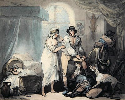 Vier uur op het platteland door Thomas Rowlandson