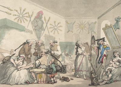 Franse Kazerne, 12 augustus 1791 door Thomas Rowlandson