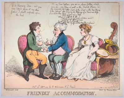 Vriendelijke accommodatie, 25 februari 1802 door Thomas Rowlandson