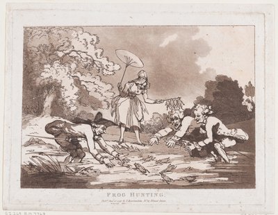 Kikkers jagen door Thomas Rowlandson