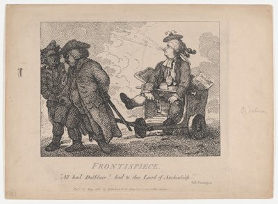 Frontispice Picturesque Beauties of Boswell, Part the First door Thomas Rowlandson