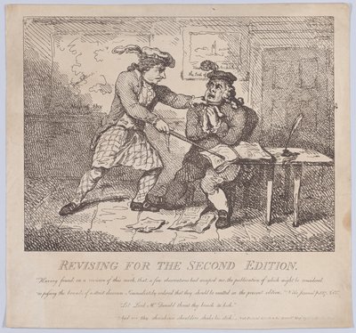 Frontispice, herzien voor de tweede editie Picturesque Beauties of Boswell door Thomas Rowlandson