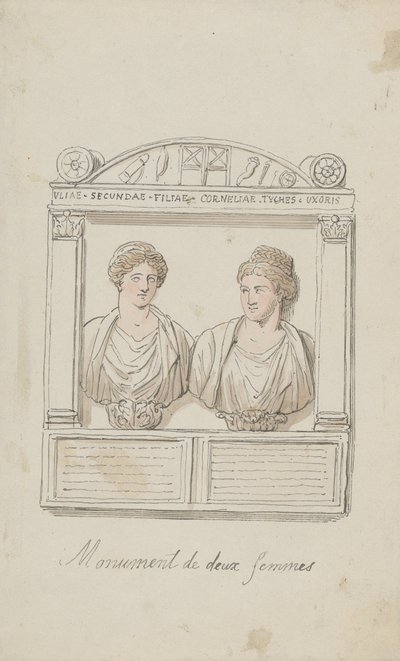 Begrafenisaltaar van Julia Secunda en Cornelia Tyché door Thomas Rowlandson