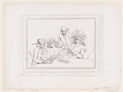 Een spelletje Cribbage door Thomas Rowlandson