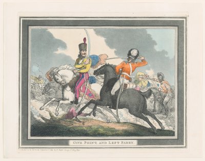 Geef punten en linkerparade door Thomas Rowlandson