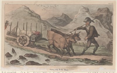 Ziek naar Achteren Gaan, uit De Militaire Avonturen van Johnny Newcome door Thomas Rowlandson