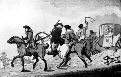 Naar de races gaan door Thomas Rowlandson