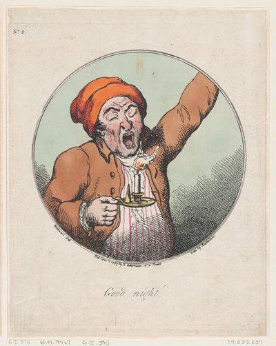 Goedenacht, 1 november 1799 door Thomas Rowlandson