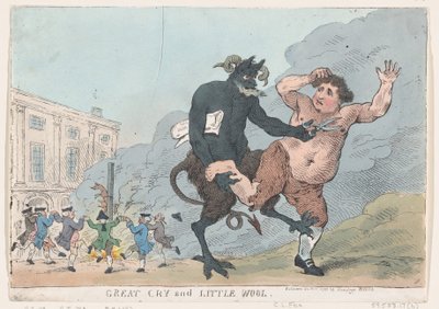 Great Cry and Little Wool door Thomas Rowlandson