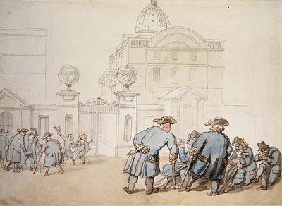 Greenwich Hospital door Thomas Rowlandson