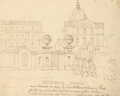 Greenwich-ziekenhuis door Thomas Rowlandson