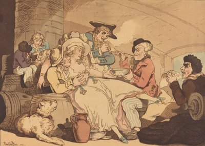 Grog aan boord, 1789 door Thomas Rowlandson
