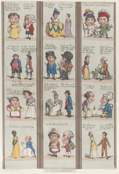 Griezelige randen voor kamers en hallen, [1800], herdruk door Thomas Rowlandson