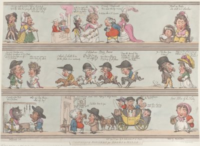 Grote borders voor kamers en hallen, 1 december 1800 door Thomas Rowlandson