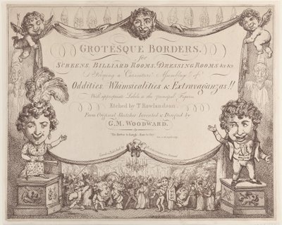 Groteque randen voor schermen, biljartkamers, kleedkamers, enz., 1799-1800 door Thomas Rowlandson