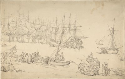 Havenscène door Thomas Rowlandson