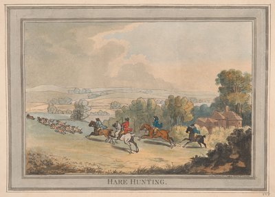 Hazenjacht door Thomas Rowlandson