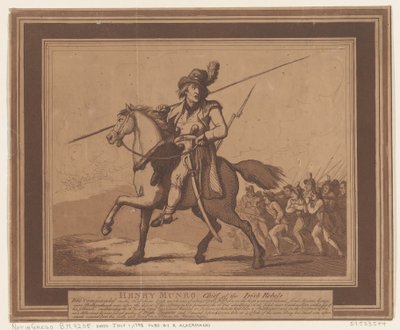 Henry Munro, Leider van de Ierse Rebellen, 1 juli 1798 door Thomas Rowlandson