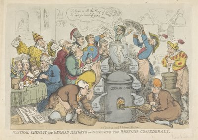 Het oplossen van de Rijnbond, 1813 door Thomas Rowlandson