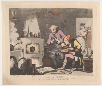Hocus Pocus, of op zoek naar de Steen der Wijzen, 12 maart 1800 door Thomas Rowlandson