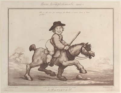 Paardenprestaties, schets 2: Een stratenmaker!!, 1 augustus 1799 door Thomas Rowlandson