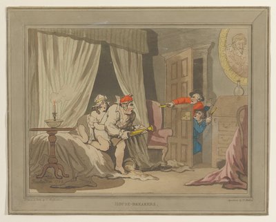 Inbrekers door Thomas Rowlandson