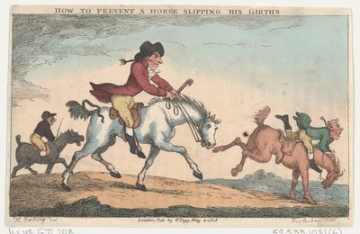 Hoe te voorkomen dat een paard zijn singels losmaakt door Thomas Rowlandson