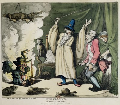 Humbugging of de Duivel oproepen, 1800 door Thomas Rowlandson