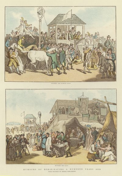 Humor van Paardenrennen Honderd Jaar Geleden door Thomas Rowlandson