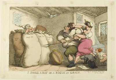 Ik ruik een rat of een schurk in het graan door Thomas Rowlandson