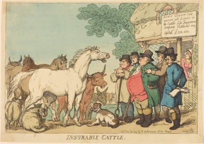 Verzekerbaar vee door Thomas Rowlandson