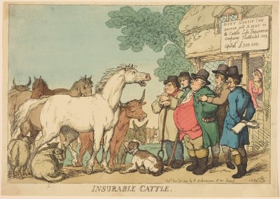 Verzekerbaar vee door Thomas Rowlandson