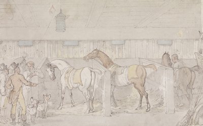 Interieur van een stal door Thomas Rowlandson