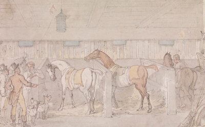 Interieur van een stal door Thomas Rowlandson