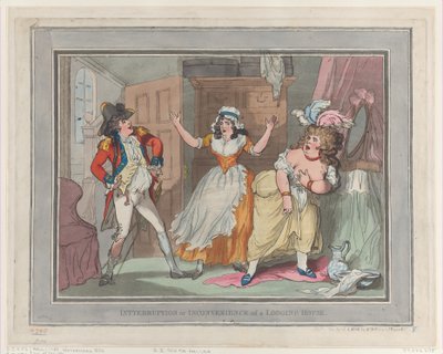 Onderbreking of ongemak van een pension, [1 april 1789], heruitgegeven 1 april 1824 door Thomas Rowlandson