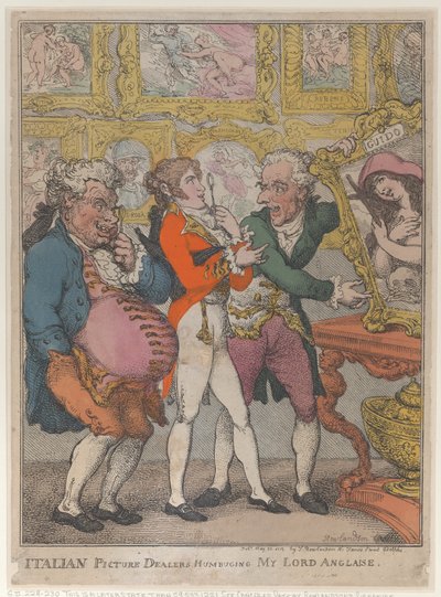 Italiaanse kunsthandelaren bedriegen mijnheer Anglaise, 30 mei 1812 door Thomas Rowlandson
