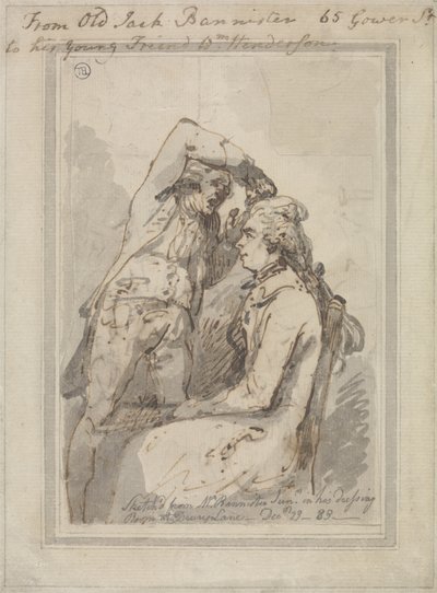 John Bannister in zijn Kleedkamer in Drury Lane door Thomas Rowlandson
