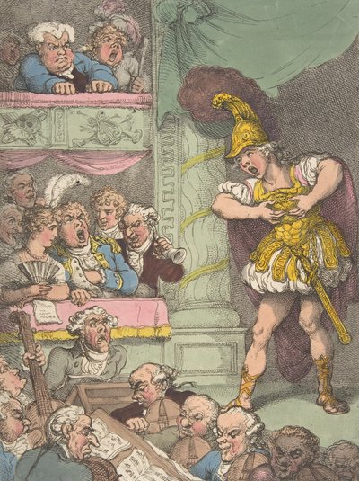 John Bull bij de Italiaanse opera, 2 oktober 1811 door Thomas Rowlandson