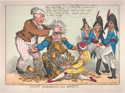 Junot die zijn Buit Uitbraakt, 17 oktober 1808 door Thomas Rowlandson