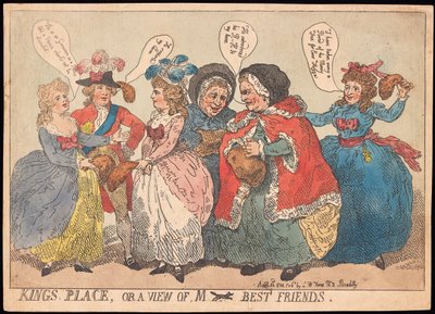Kings Place, of een uitzicht op M ---- beste vrienden door Thomas Rowlandson