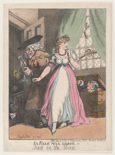 La Fille Mal Gardée, of Jack in the Box door Thomas Rowlandson